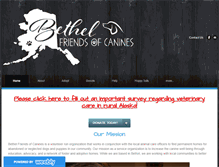 Tablet Screenshot of bethelfriendsofcanines.com